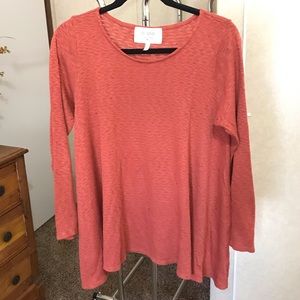 ANTHROPOLOGIE PUELLA Long Sleeve Red Shirt